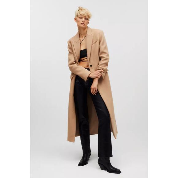 Zara Jackets & Blazers - Zara x Kaia Gerber Wool Blend Long Overcoat Camel Large Classic Capsule Timeless
